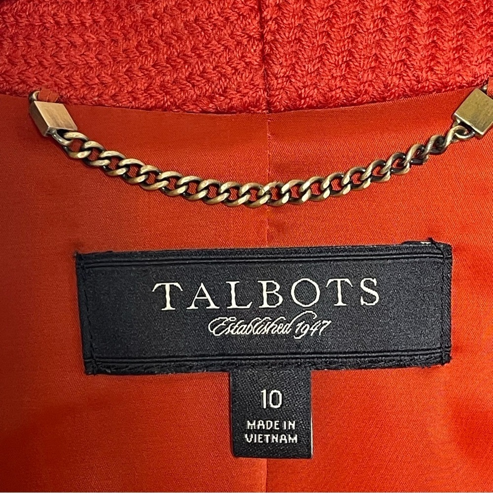Talbots Single Button Blazer Jacket Wool Blend Si… - image 3